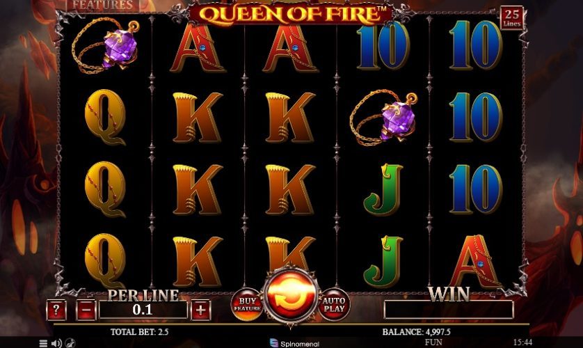 Встроенные бонусы Queen Of Fire