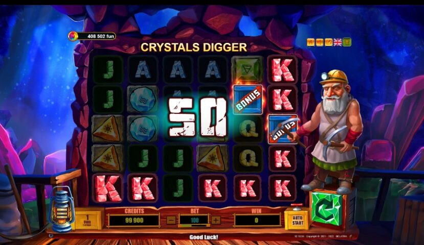 Оформление игрового автомата Crystals Digger